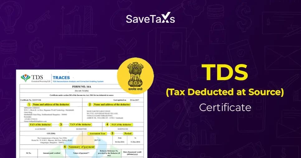 Tax Deducted at Source (TDS) certificate