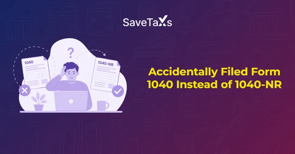 Filed Form 1040 Instead of 1040-NR