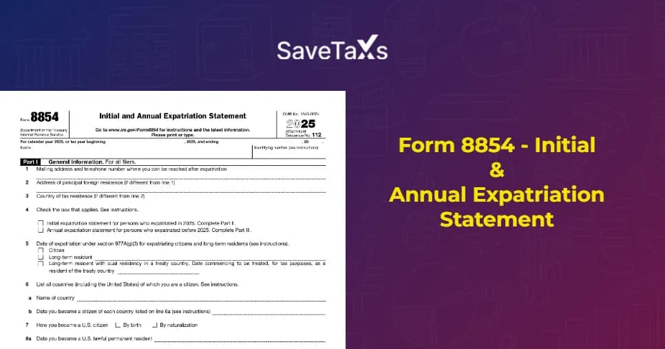 IRS Form 8854
