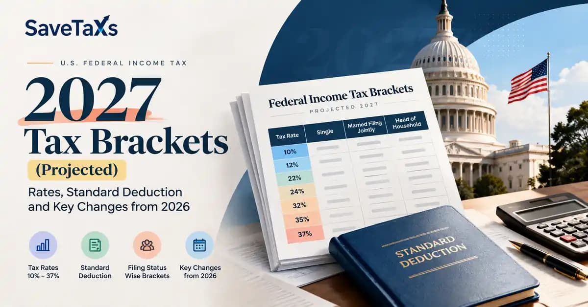 Projected 2027 federal income tax brackets and marginal tax rates
