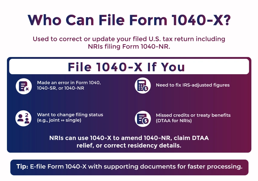 Who Can File Form 1040-X?