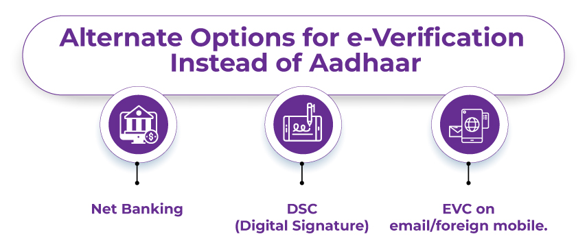 Alternate options for e-verification instead of Aadhaar