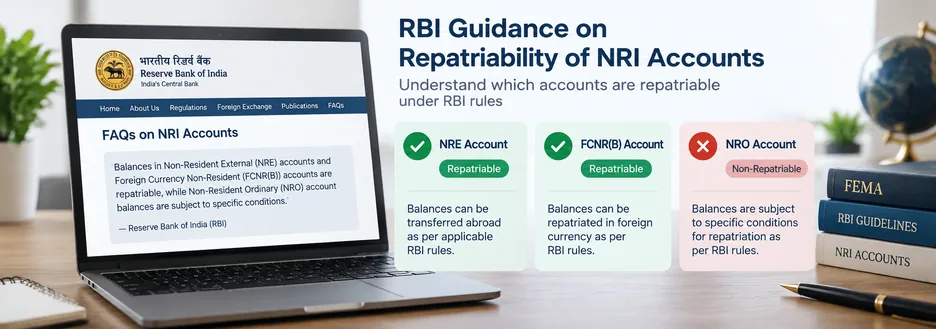Check repatriable funds under RBI banking rules