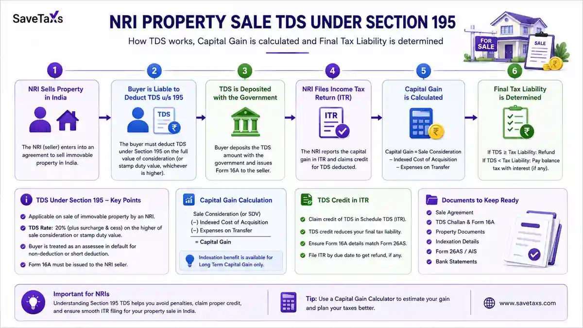 NRI Property Sale TDS under Section 195
