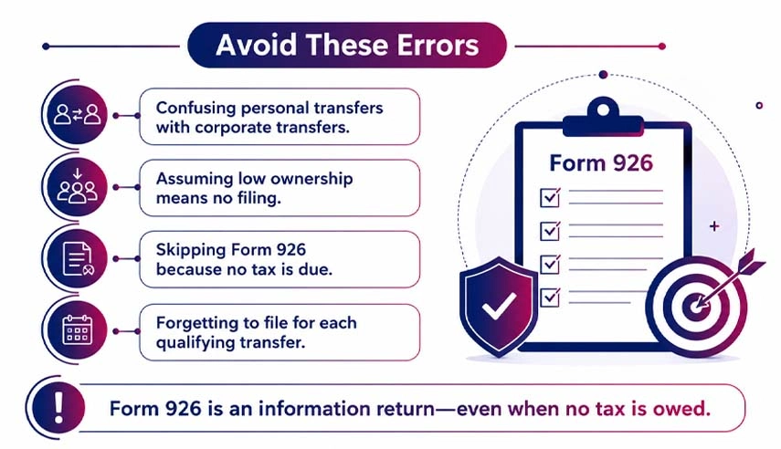 Common Filing Mistakes to Avoid When Filing IRS Form 926