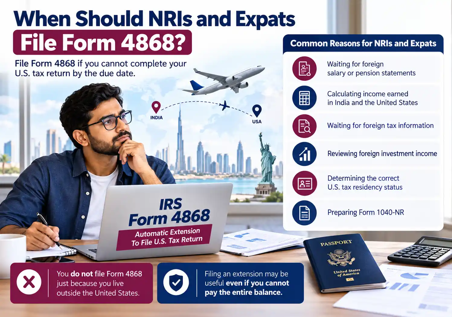 NRIs and Expats File Form 4868