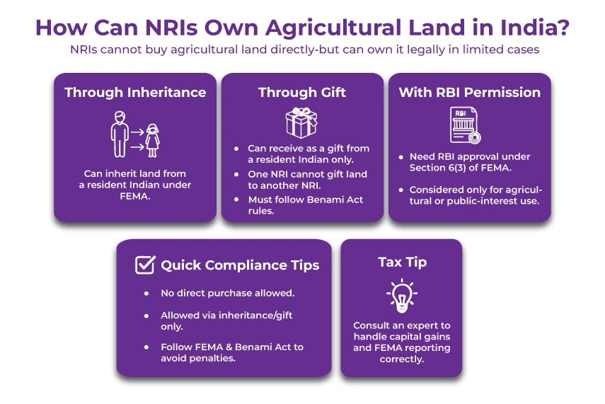 How Can NRIs Own Agricultural Land