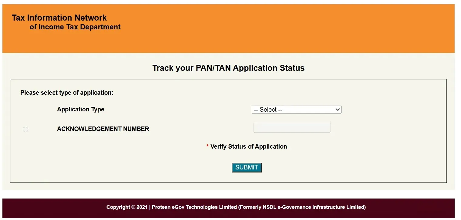 Track PAN Card Status Using the PAN Card Acknowledgement Number