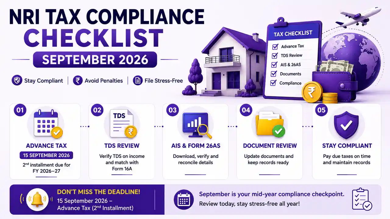 Review NRI tax compliance checklist for September 2026