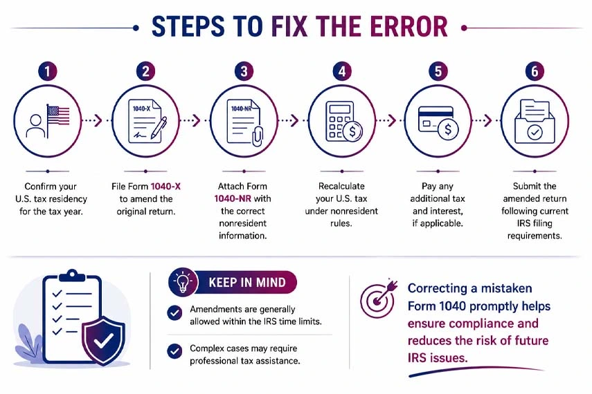 Correct a Form 1040 Filed by Mistake