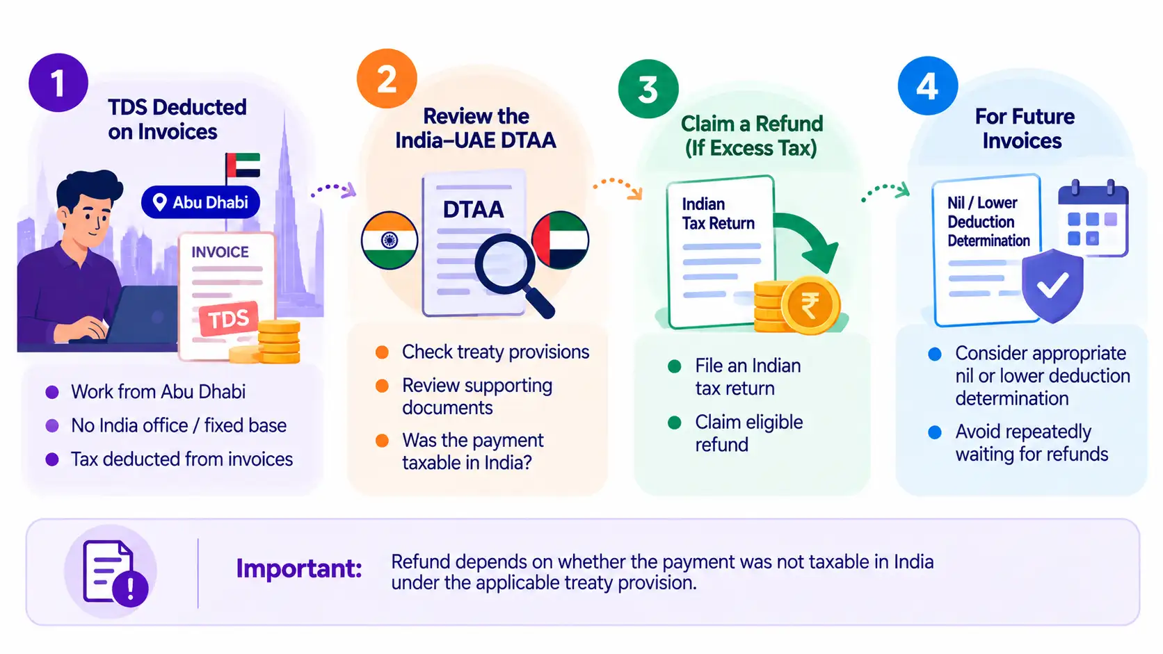 Excess Tax Deducted From a UAE Freelancer