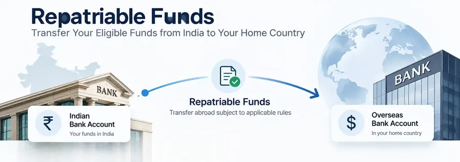Understand repatriable funds transfer from India
