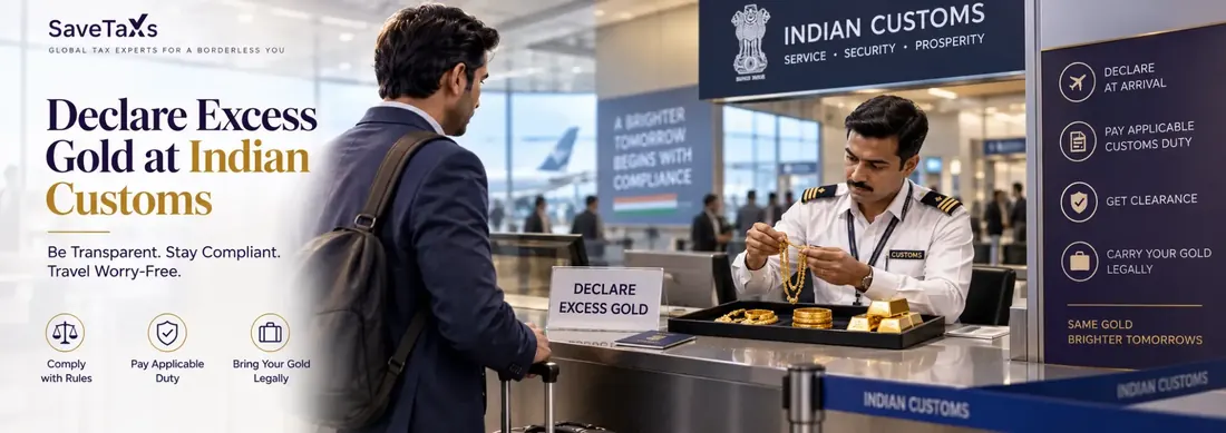 Declare excess gold at Indian Customs