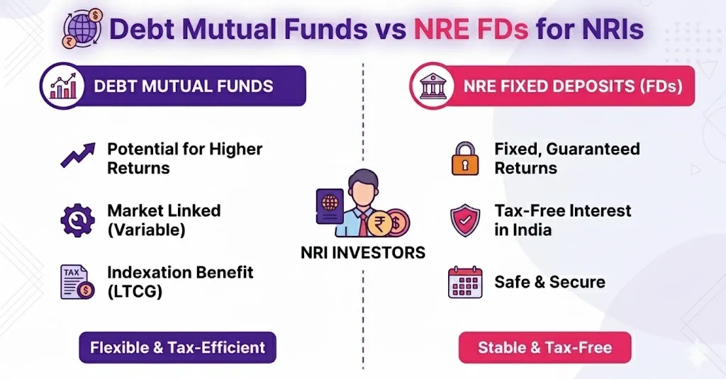 NRE FDs or Debt Mutual Funds