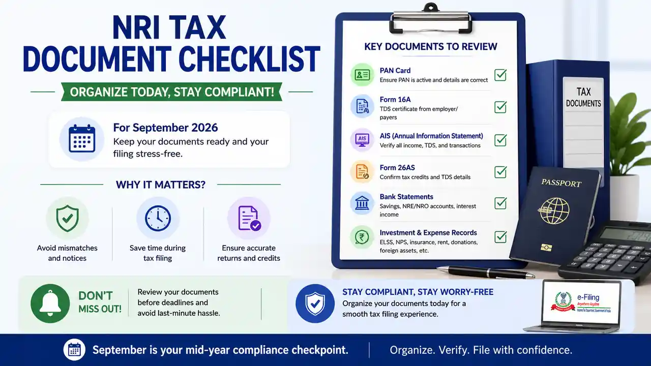 Organize NRI tax documents for September compliance