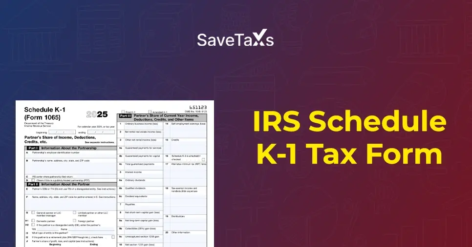 Schedule K-1 Tax Form