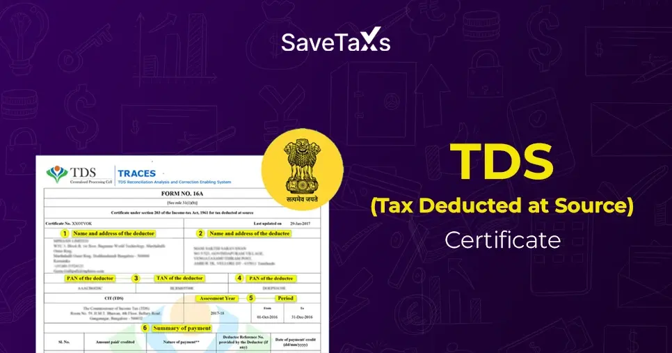 Tax Deducted at Source (TDS) certificate